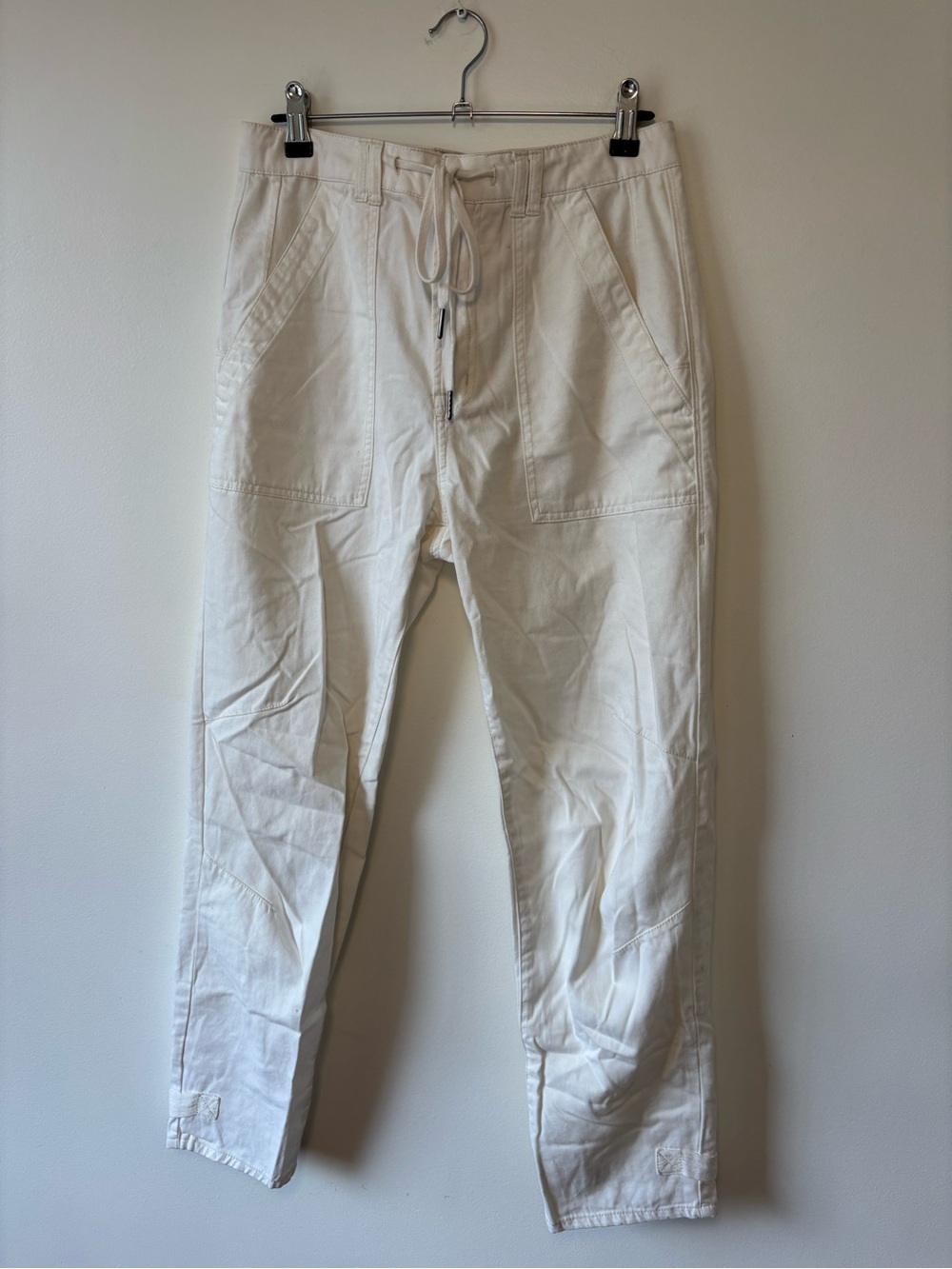 PISTOLA White Utility Drawstring Pants